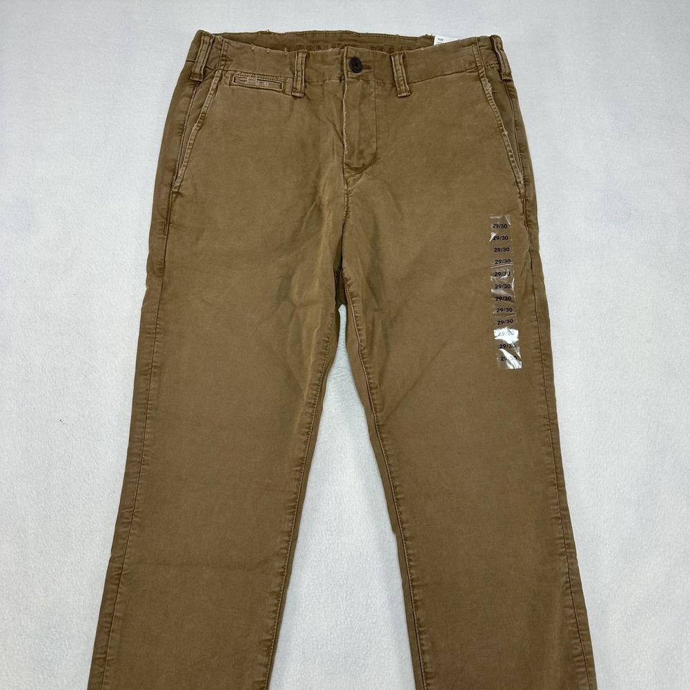 American Eagle Outfitters Pants Mens 30x29 Brown Flex Skinny Lived-In Khakis